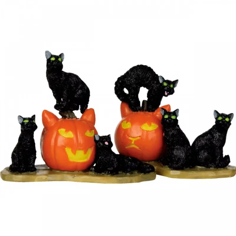 Lemax Personaggi|Personaggi*Halloween Cats Set Of 2 Cod. 12883