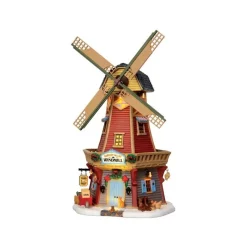 Lemax Edifici Illuminati|Edifici E Giostre In Movimento*Harvest Valley Windmill con Alimentatore 4.5V Cod. 45678