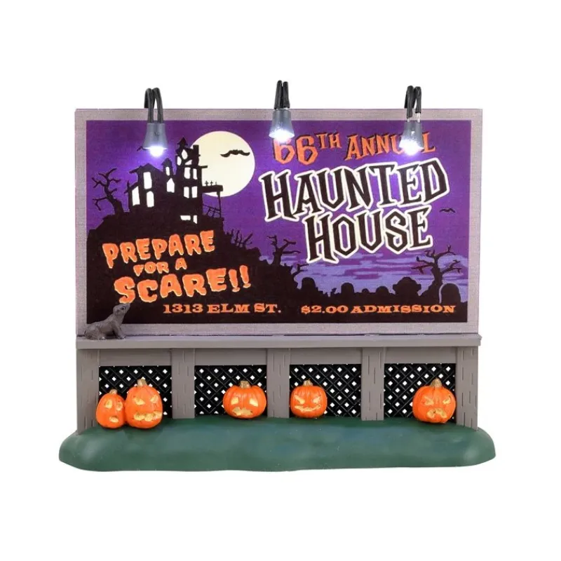 Lemax Luci E Alimentatori|Luci E Alimentatori*Haunted House Billboard Cod. 34075