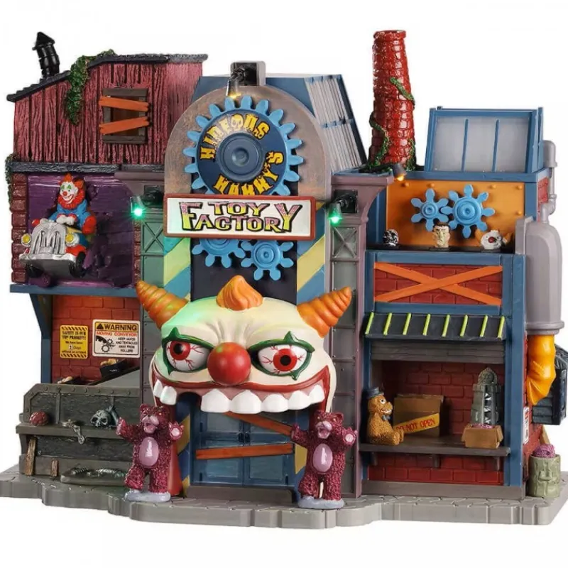 Lemax Prodotti Fuori Catalogo|Edifici E Giostre In Movimento*Hideous Harry'S Toy Factory con Alimentatore 4.5V Cod. 05603