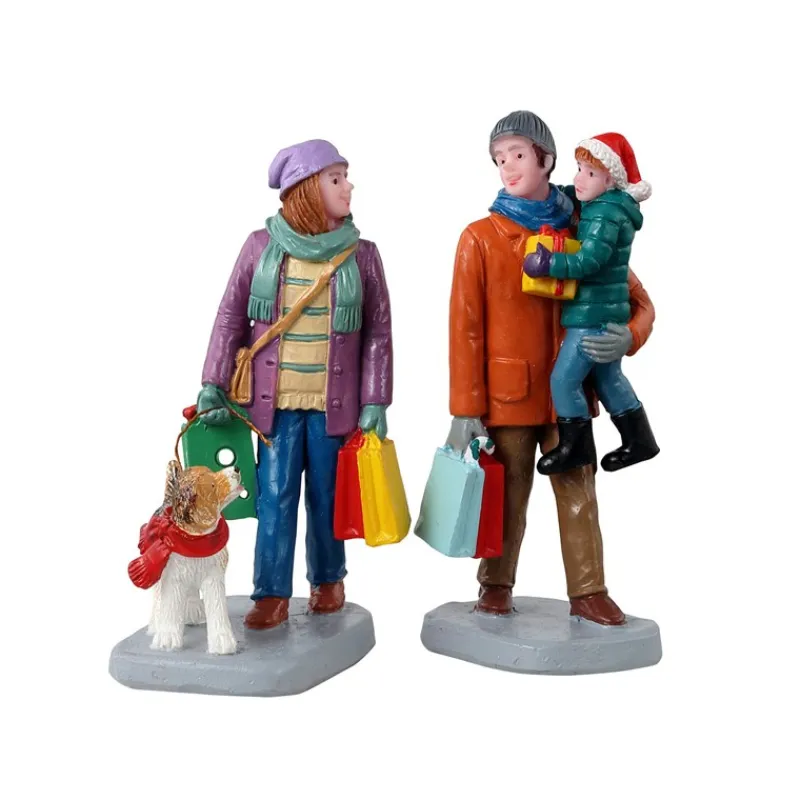 Lemax Personaggi*Holiday Shoppers Set Of 2 Cod. 12016