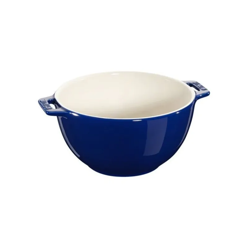 Staub Bowl E Insalatiere*Insalatiera con Manico 18 cm Blu Scura in Ceramica