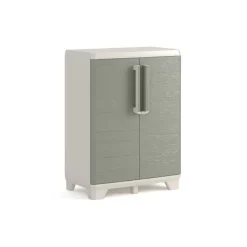 Keter Armadi Da Esterno|Armadi In Resina*Armadio Basso Wood Grain - ISTA 6 - 68X39X97H