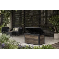 Keter Portattrezzi In Resina|Bauli In Resina*Baule in Resina SIGNATURE DECO BOX 100 NOCE