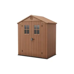 Keter Casette In Resina Keter|Casette Da Giardino Piccole*Casetta da Giardino in Resina DARWIN 6x4 Wood con Finestre Frontali