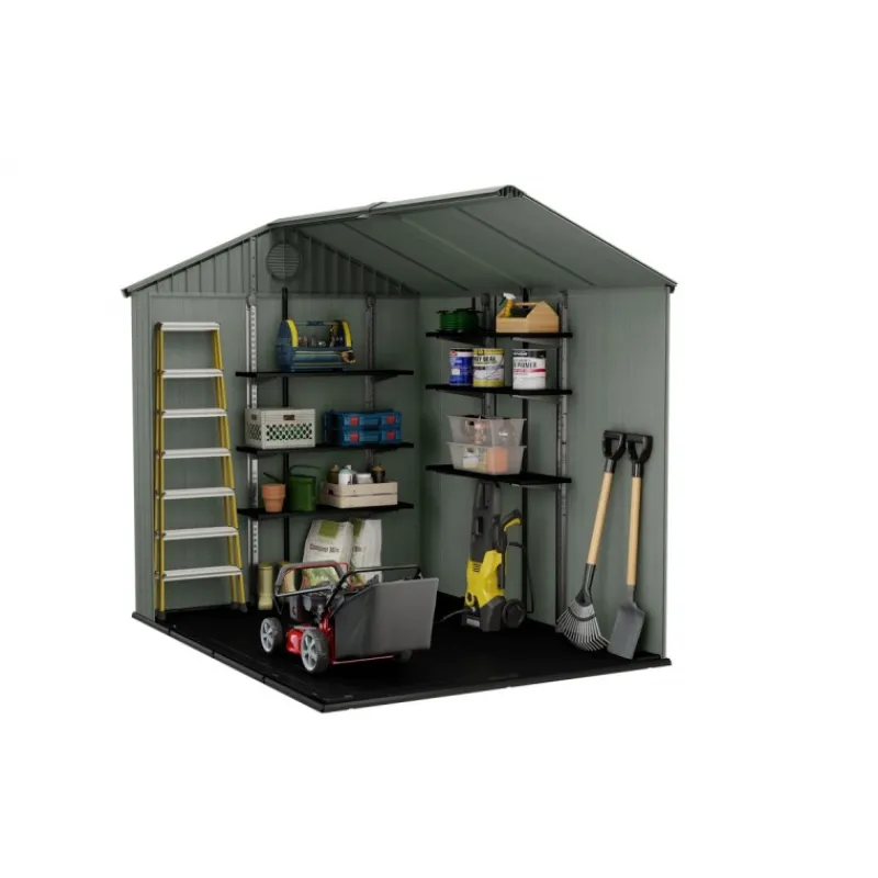 Keter Casette In Resina Keter|Casette Da Giardino Piccole*Casetta da Giardino in Resina DARWIN 6x8 Green con Finestre Frontali