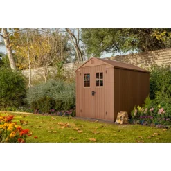 Keter Casette In Resina Keter|Casette Da Giardino Piccole*Casetta da Giardino in Resina DARWIN 6x8 Wood con Finestre Frontali