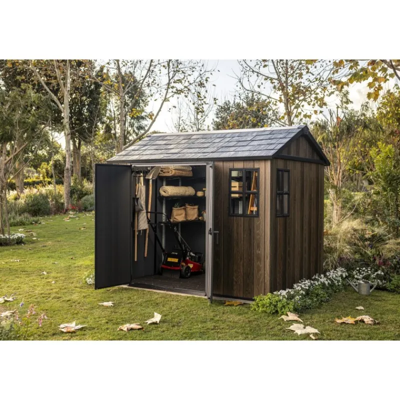 Keter Casette In Resina Keter|Linea Premium Keter Signature*Casetta da Giardino in Resina SIGNATURE APEX 975 NOCE - Doppia scelta di montaggio