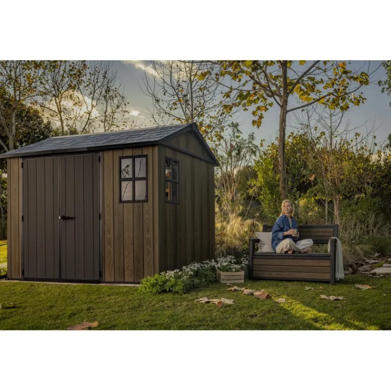 Keter Casette In Resina Keter|Linea Premium Keter Signature*Casetta da Giardino in Resina SIGNATURE APEX 975 NOCE - Doppia scelta di montaggio