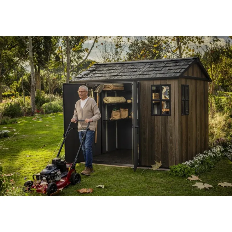 Keter Casette In Resina Keter|Linea Premium Keter Signature*Casetta da Giardino in Resina SIGNATURE APEX 975 NOCE - Doppia scelta di montaggio