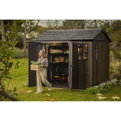 Keter Casette In Resina Keter|Linea Premium Keter Signature*Casetta da Giardino in Resina SIGNATURE APEX 975 NOCE - Doppia scelta di montaggio