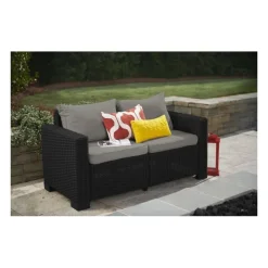 Keter Divani E Set Da Giardino|Divani E Set Da Giardino*Divano 2 Posti CALIFORNIA Cappuccino