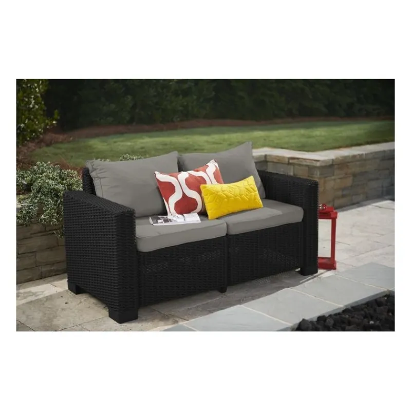 Keter Divani E Set Da Giardino|Divani E Set Da Giardino*Divano 2 Posti CALIFORNIA Cappuccino