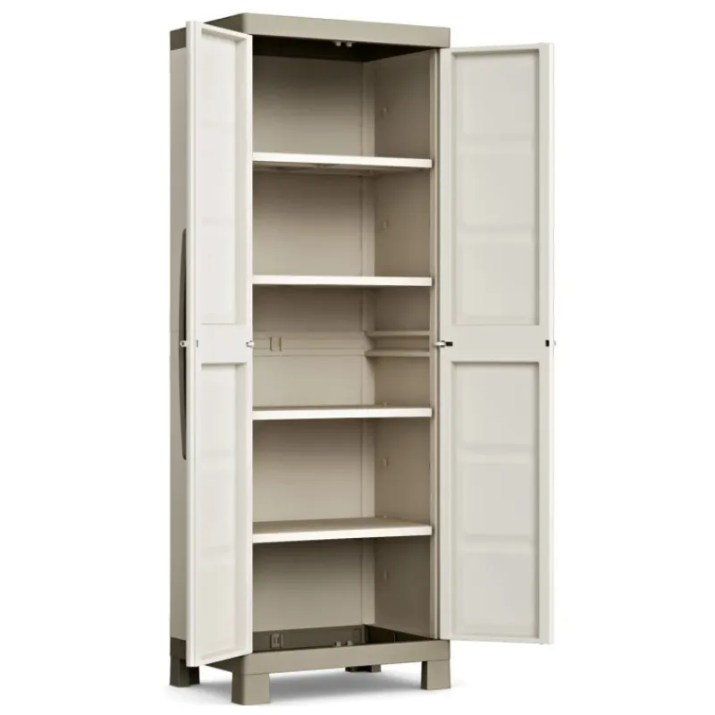 Keter Armadi Da Esterno|Armadi In Resina*Excellence Alto 4 Ripiani Regolabili - ISTA 6 - 65X45X182H
