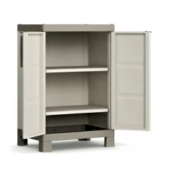 Keter Armadi Da Esterno|Armadi In Resina*Excellence Basso 2 Ripiani Regolabili - ISTA 6 - 65X45X97H