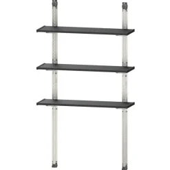 Keter Casette In Resina Keter|Casette Da Giardino Grandi*KIT SCAFFALI 100 cm Nero