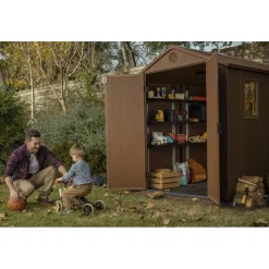 Keter Casette In Resina Keter|Casette Da Giardino Grandi*KIT SCAFFALI 100 cm Nero