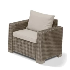 Keter Divani E Set Da Giardino|Divani E Set Da Giardino*2 Poltrone Con Braccioli CALIFORNIA Cappuccino