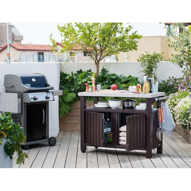 Keter Bauli In Resina*Tavolino In Resina BBQ UNITY XL