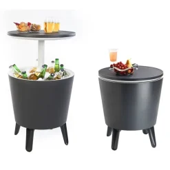 Keter Bauli In Resina*Tavolino in Resina COOL BAR Grigio