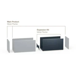 Herstera Fioriere In Metallo Herstera*Kit di Espansione per Fioriera Hestera PLANTER DIVIDER 100x25x80 cm