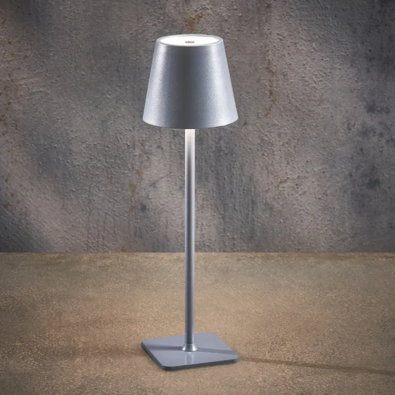Edelman Illuminazione Da Esterno|Illuminazione Da Esterno*Lampada da Tavolo colore Argento LED Multicolore USB-C