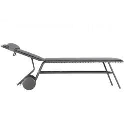 LaFuma Lettini Arredo Giardino*Lettino MIAMI HIGH BEC LFM5174 Silver