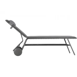 LaFuma Lettini Arredo Giardino*Lettino MIAMI HIGH BEC LFM5174 Silver