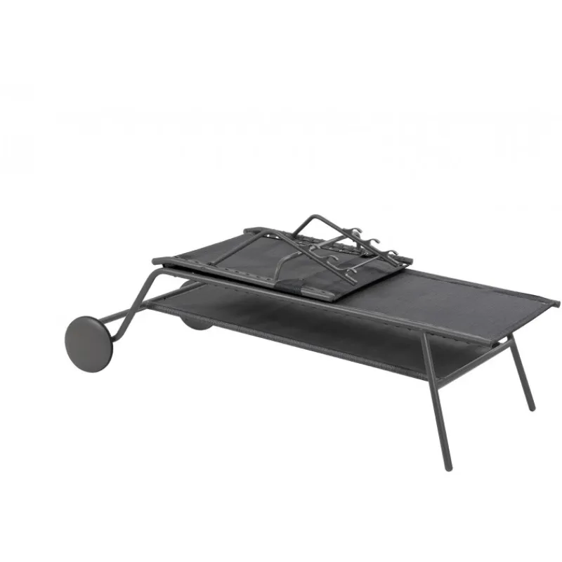 LaFuma Lettini Arredo Giardino*Lettino MIAMI HIGH DUO LFM5172 Obsidian