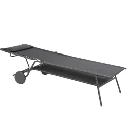 LaFuma Lettini Arredo Giardino*Lettino MIAMI HIGH DUO LFM5172 Obsidian
