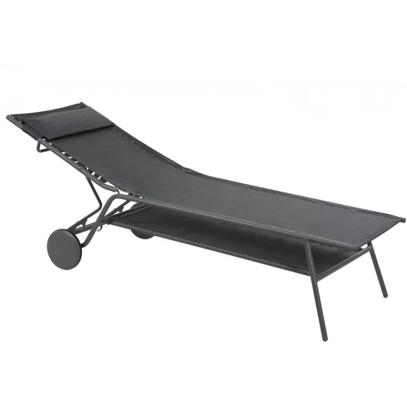 LaFuma Lettini Arredo Giardino*Lettino MIAMI HIGH DUO LFM5172 Obsidian