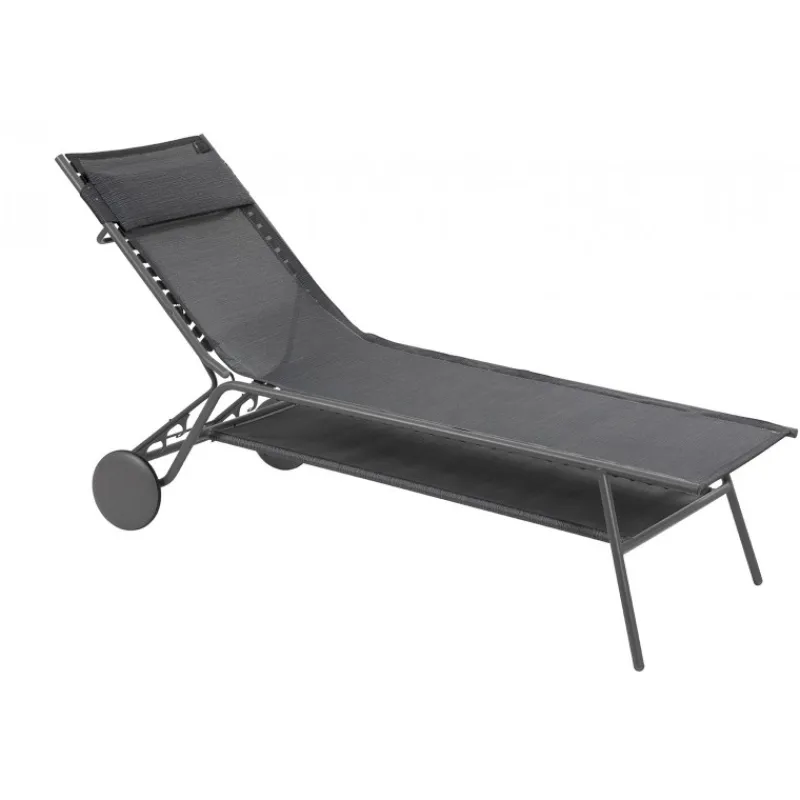 LaFuma Lettini Arredo Giardino*Lettino MIAMI HIGH DUO LFM5172 Obsidian