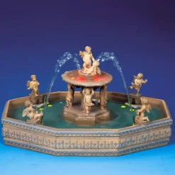 Lemax Scene Natalizie|Novità Lemax Natale 2025*Lighted Village Square Fountain con Alimentatore 4.5V Cod. 14663