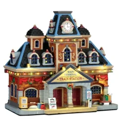 Lemax Edifici Illuminati*Main Terminal Train Station con Alimentatore 4.5Vo Cod. 75194