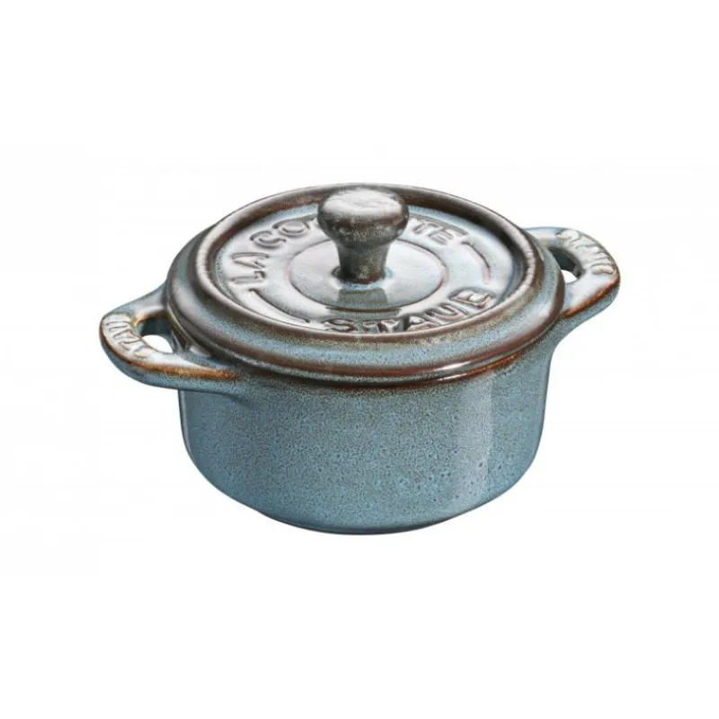 Staub Mini Cocotte E Ramekin*Mini Cocotte 10 cm Ancient Turquoise in Ceramica