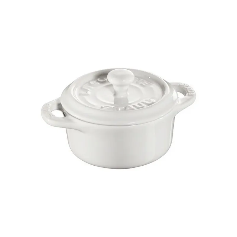 Staub Mini Cocotte E Ramekin*Mini Cocotte 10 cm Bianca in Ceramica