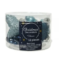 Kaemingk Palline Di Natale|Addobbi Per Albero Di Natale*Mini decorazioni in vetro da appendere. Set di 12