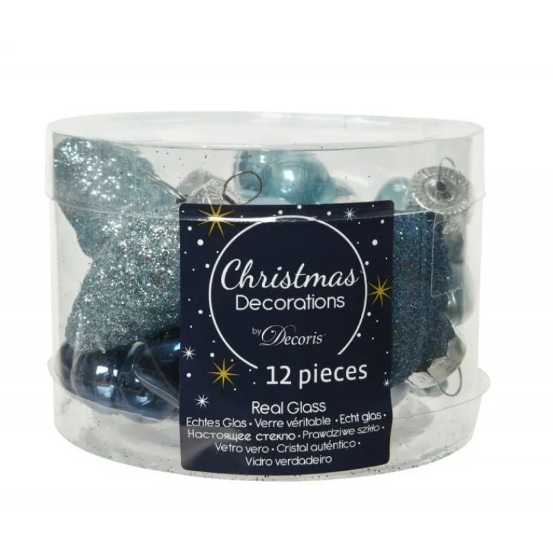 Kaemingk Palline Di Natale|Addobbi Per Albero Di Natale*Mini decorazioni in vetro da appendere. Set di 12