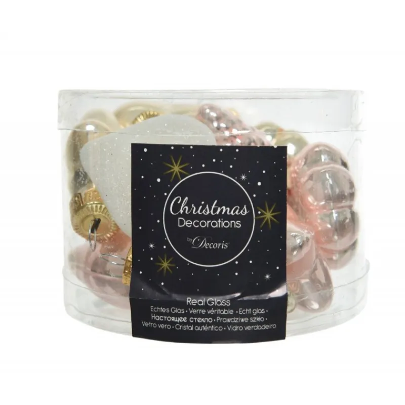 Kaemingk Palline Di Natale|Addobbi Per Albero Di Natale*Mini decorazioni in vetro da appendere. Set di 12