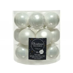 Kaemingk Palline Di Natale|Addobbi Per Albero Di Natale*Mini palline in vetro da appendere. Set di 18