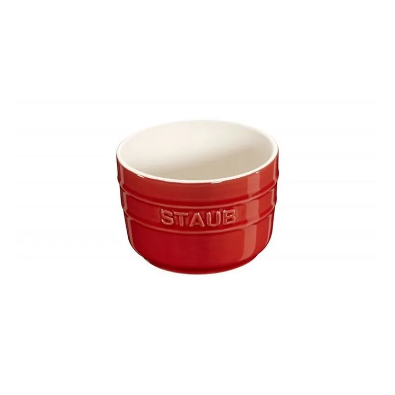 Staub Mini Cocotte E Ramekin*Mini Ramekin 8 cm Rosso Set di 2 in Ceramica