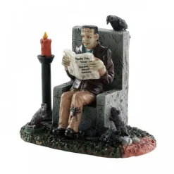 Lemax Personaggi|Prodotti Fuori Catalogo*Monster Reading Spooky News Cod. 82570