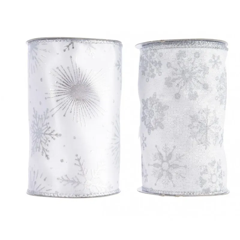 Kaemingk Complementi D'Arredo*Nastro in Poliestrere Bianco 13 cm. Pezzo Singolo