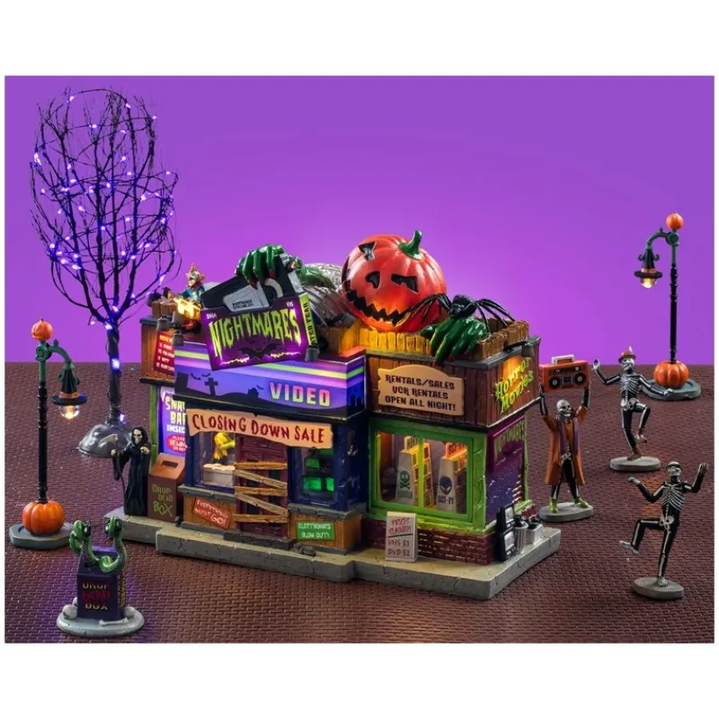 Lemax Set House|Novità Lemax Spooky Town 2025*Nightmares Video Kit con Alimentatore 4.5V Cod. 56667