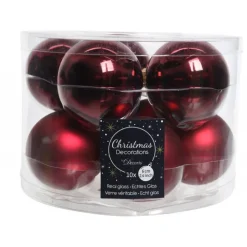 Kaemingk Palline Di Natale|Addobbi Per Albero Di Natale*Palline di Natale in Vetro Diam 6 cm Set di 10
