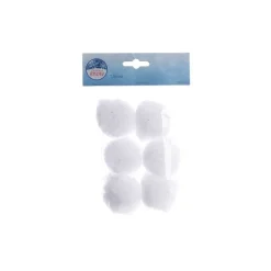 Kaemingk Palline Di Natale|Addobbi Per Albero Di Natale*Palline di neve Bianco dim 5 cm Box da 6