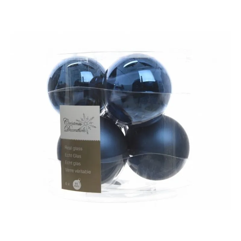 Kaemingk Palline Di Natale|Addobbi Per Albero Di Natale*Palline in Vetro Dim. 8 cm 6 Pezzi