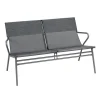 LaFuma Sedie E Sdraio*Panca Bassa imbottita VENCE LFM5287 Obsidian/Titane