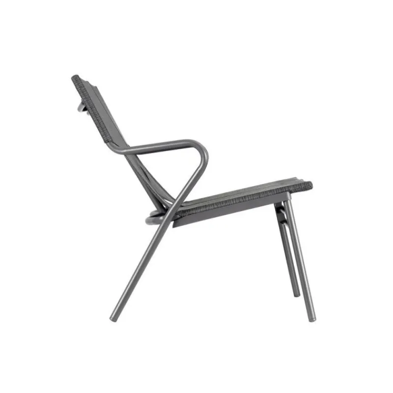 LaFuma Sedie E Sdraio*Panca Bassa imbottita VENCE LFM5287 Obsidian/Titane