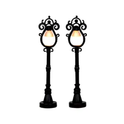Lemax Luci E Alimentatori*Parisian Street Lamp S/2 B/O 4.5V Cod. 44757